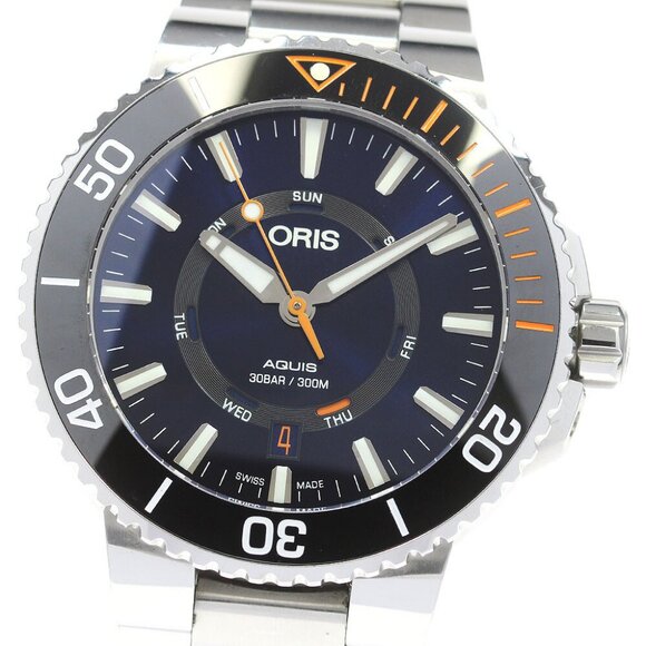 ORIS Aquis Staghorn Restoration Limited Edition 7734 Navy Dial AT Men's_844157 - Picture 1 of 12